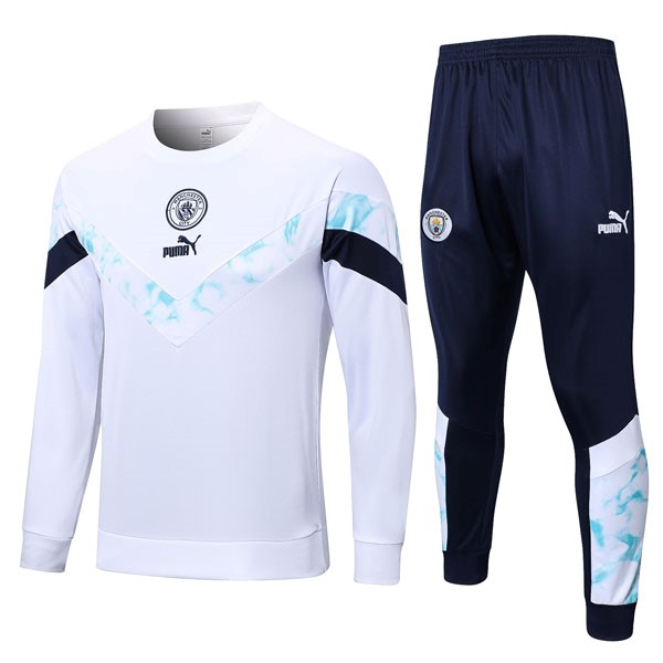 Sudadera De Training Manchester City 2022/2023 Blanco Azul